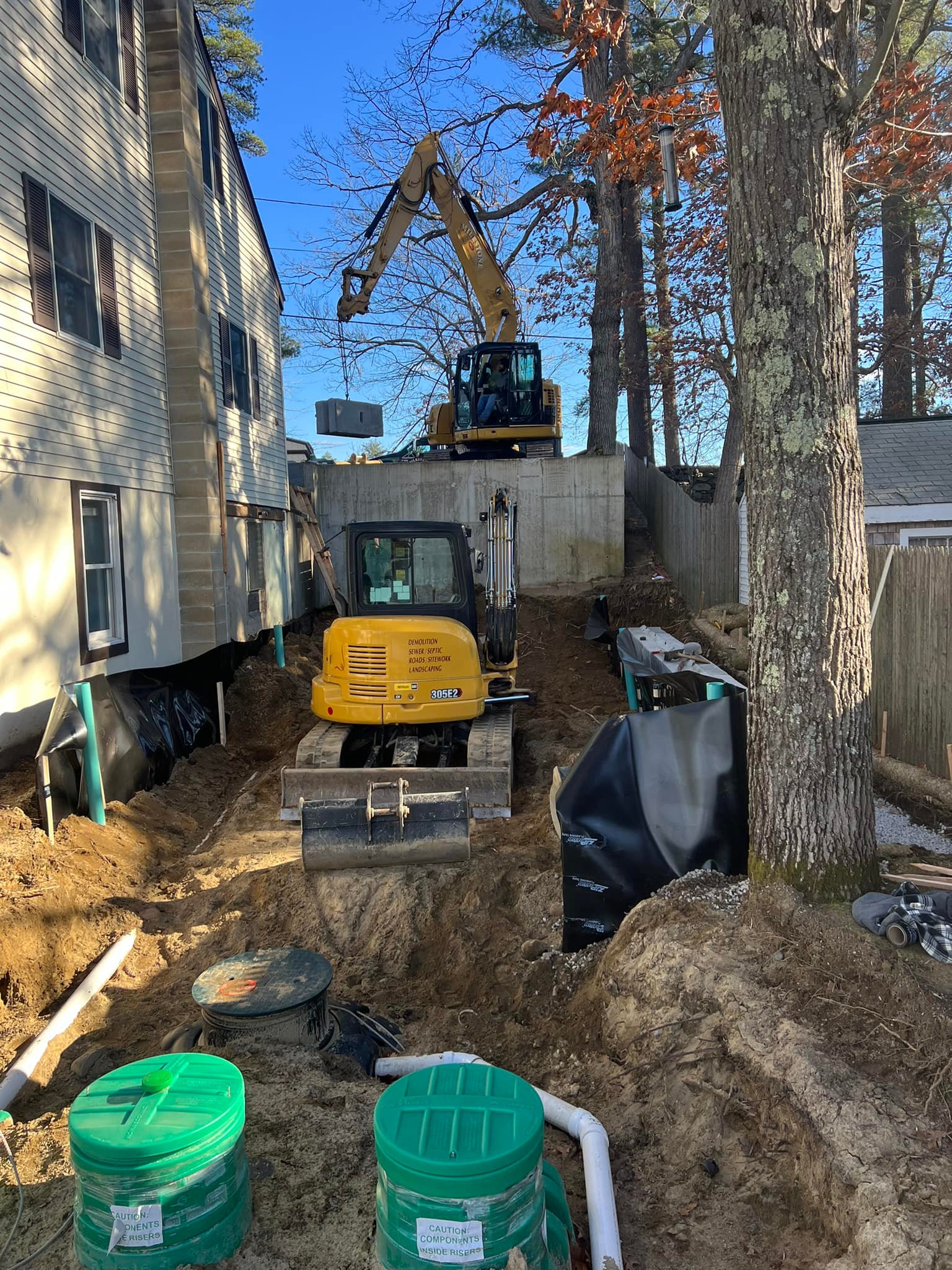 New septic system on lake Shirley